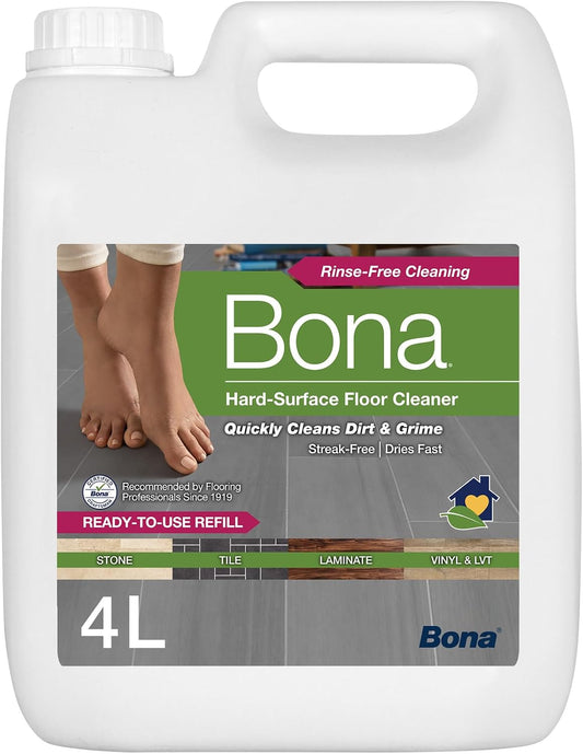 Bona 4L Cleaner Refill for Hard-Surfaces – 4L