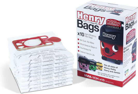 Henry Genuine NVM-1CH / 907075 HepaFlo Vacuum Bags – Pack of 10: