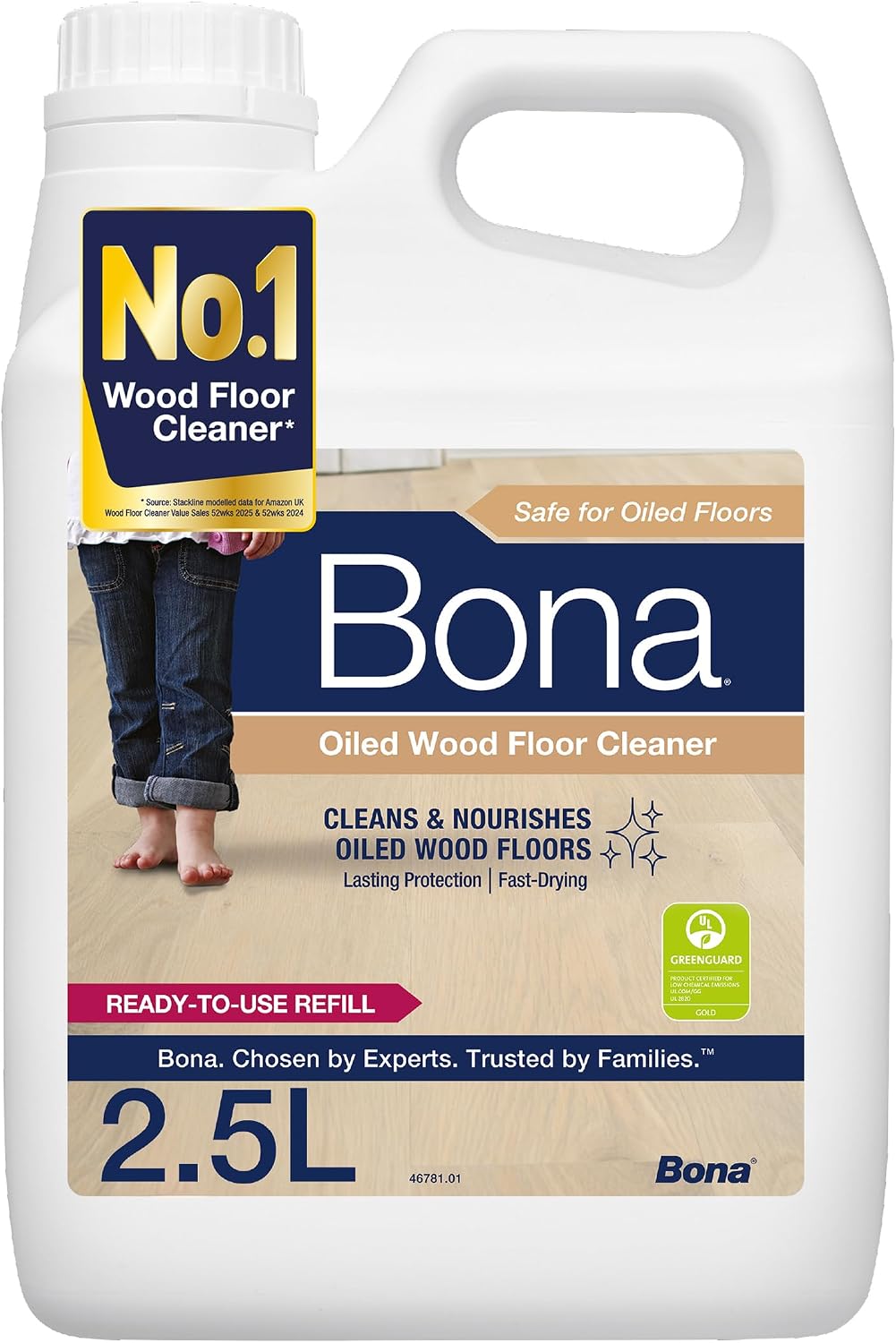 Bona Cleaner Refill for Oiled Floors – 2.5L: