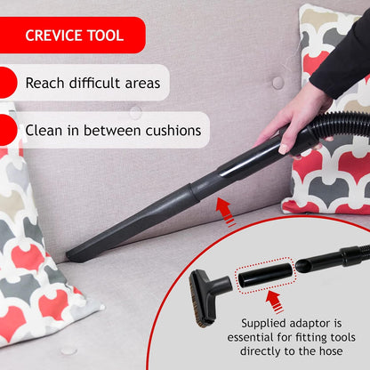 SPARES2GO Tool Brush Kit for Numatic Henry & Hetty Vacuum Cleaners – 2.5m