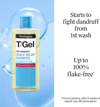 Neutrogena T/Gel Scalp Relief Anti-Dandruff Shampoo – 250ml with 3% salicylic acid