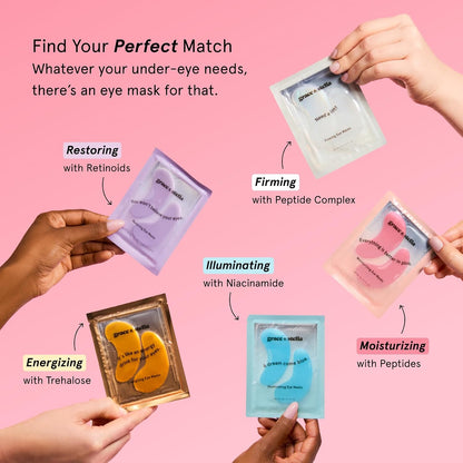 Grace & Stella Gold Under Eye Gel Patches, 24 Pairs, Hydrating & De-Puffing Eye Masks for Dark Circles, Puffy Eyes, Under-Eye Bags & Fine Lines, Vegan & Cruelty-Free