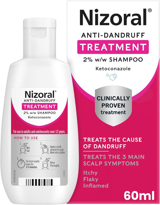 Nizoral Anti-Dandruff Treatment Shampoo with Ketoconazole – 60ml