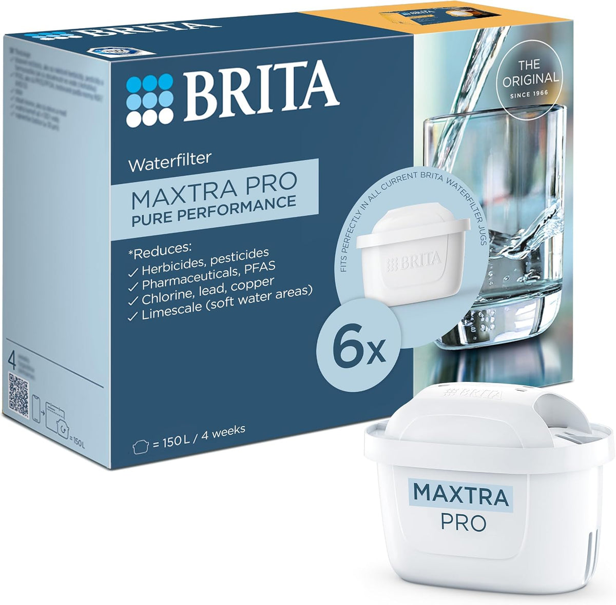 BRITA MAXTRA PRO PURE PERFORMANCE Water Filter Cartridge – 6 Pack: