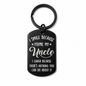 Funny Uncle Engraved Metal Keychain Gift