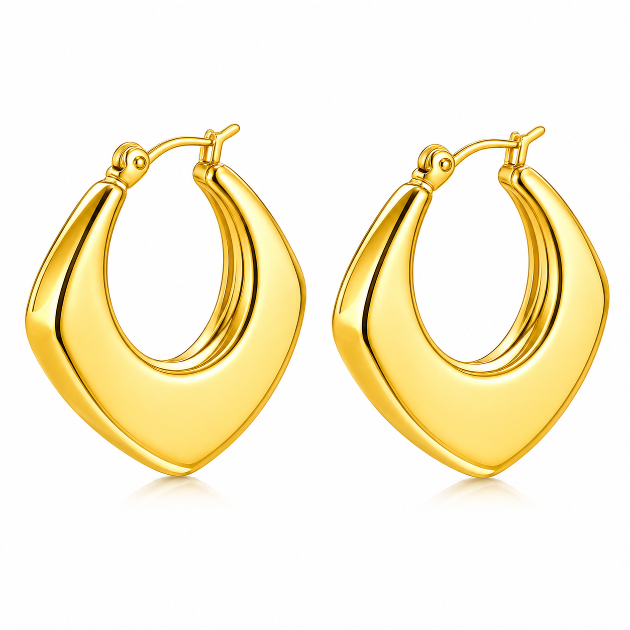 Elegant gold hoop earrings