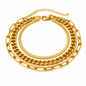 Elegant gold layered chain bracelet