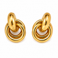 Gold-Tone Stainless Steel Knot Stud Earrings