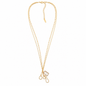 Elegant Gold-Tone Layered Lariat Tassel Necklace for Women
