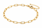 Elegant Gold-Tone Paperclip Chain Bracelet for Women